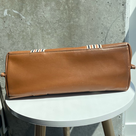 SOLD Tory Burch Perry Medium Multi-Stripe Canvas Tote - Picture 9 of 14